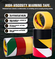 Gefahrenwarnband Selbstklebend Einseitig PVC Wasserdicht Hochsichtbar Gelb-Schwarz Outdoor Bauarbeiten Gefahrenzone