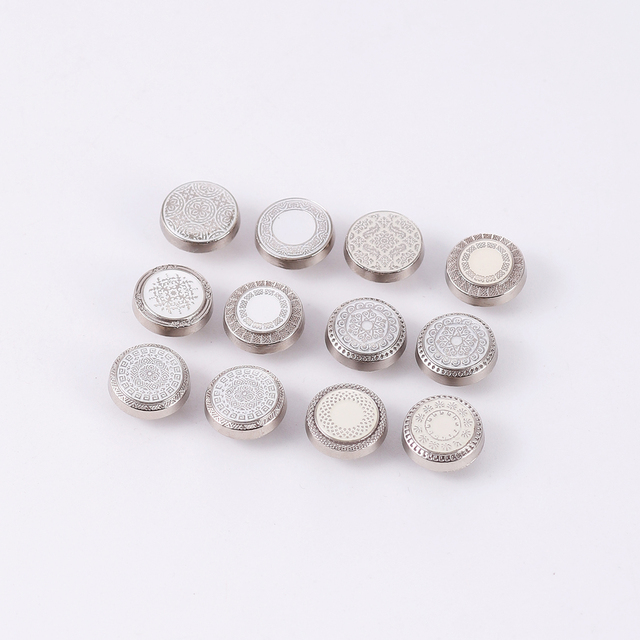 High-Polish Metal Buttons Luxury Fashion Zinc Alloy Nickel-Free Square Snap Low MOQ Fast Sampling RoHS REACH Certified