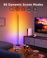Lampe sur pied de qualité supérieure pour le salon et la chambre à coucher, lumière d'ambiance à changement de couleur RVB avec microphone