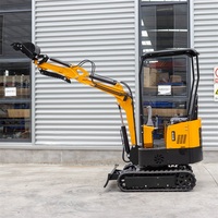 LIVRAISON GRATUITE Mini-excavatrice 1,2 tonne, excavatrice agricole, mini-excavatrice sur chenilles, moteur Kubota, 1 tonne, 2 tonnes, petite mini-excavatrice à vendre