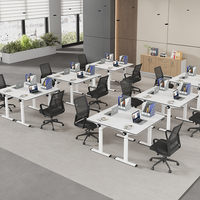 Table de conférence électrique réglable en hauteur, table ergonomique avec système de commande motorisé pour bureau et salle de réunion