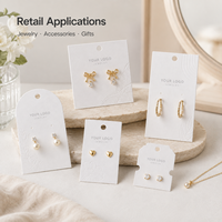 Cartes porte-bijoux personnalisées multi-formes, cartes en papier pressé pour fournitures d'entreprise de bijoux faits main