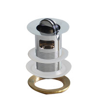 WaiiHO 019 – Bonde de lavabo moderne en laiton chromé de 3 pouces avec trop-plein à clapet, conception durable pour salle de bain