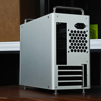 Boîtier PC B2 PRO Mini ITX en alliage d'aluminium, tour moyenne, en stock, avec baies pour lecteur CD et disques durs, ports USB avant, pour le gaming et les fans.