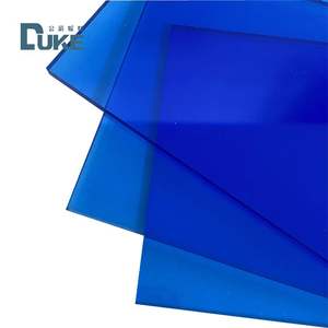 Coupe à la taille feuille <span class=keywords><strong>de</strong></span> <span class=keywords><strong>plexiglas</strong></span> PMMA en polycarbonate acrylique moulé bleu clair <span class=keywords><strong>translucide</strong></span> incassable - Product Image 1