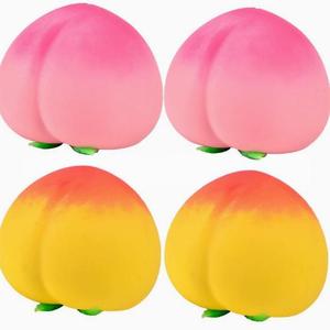 2026 New Jumbo Peach Strawberry Fruit Slow Rising Squeeze Squishy Toys Tpr Stress Relief <b>Fidget</b> Promotional Toy - Product Image 1