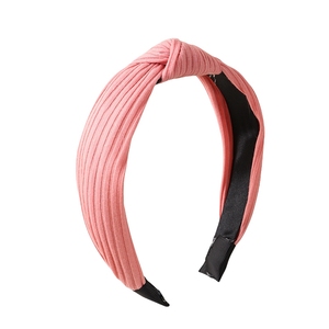 <span class=keywords><strong>Bandeau</strong></span> Coréen Large en Tissu à Rayures Noué, Bandeaux Hauts pour un Volume Crânien pour Femmes - Product Image 5