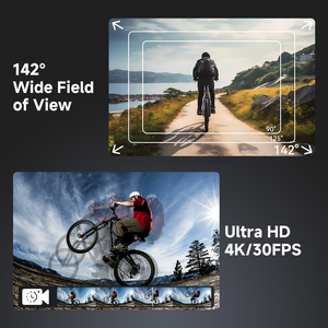 กล้องแอคชั่น SVGO3 4K 60fps กันน้ำ ควบคุมผ่านแอพ พร้อมแม่เหล็กถอดเร็ว สำหรับการถ่ายภาพขณะเล่นเซิร์ฟ ดำน้ำ และกิจกรรมผจญภัย - Product Image 6