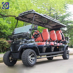 Высокопроизводительная аккумуляторная электрическая тележка для гольфа, 8-местная багги, внедорожный клубный автомобиль, роскошный экскурсионный Гольф-кар - Product Image 1