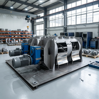 Mélangeur à ruban horizontal avec hachoir haute vitesse et système de pulvérisation liquide SUS316L Moteur AC Traitement chimique