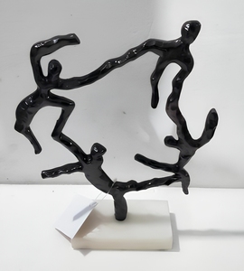Modern Aluminium <b>Figurative</b> Sculpture Set of 3 Handmade Eco-Friendly Durable Art for Home Office Tabletop Display - Product Image 1