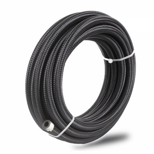 Kit de Tuyaux Tressés Noirs pour Refroidisseur d'Huile AN6 AN8 AN10 6m Universel pour Amélioration du Système de Refroidissement Automobile - Product Image 4