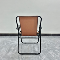 Chaise de camping et de plage pliable en métal léger pour l'extérieur, design moderne portable avec 10 ressorts
