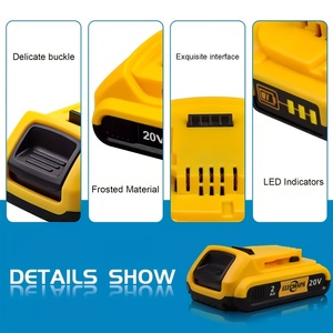 Pack de batterie au lithium 2,0 Ah 20 V + kit chargeur de remplacement pour les batteries d'outils électriques de la série 20 Volt, série DCB - Product Image 4