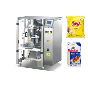 Máquina automática de envasado de patatas fritas con nitrógeno N2, patatas fritas, patatas fritas, cacahuetes, con pesadora multicabezal de 14 cabezales