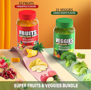 Biochealth OEM Super Suplemento de frutas y verduras para mujeres, hombres, niños-Gomitas veganas sin azúcar para equilibrio energético natural - Product Image 2