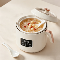 Mini cuiseur à riz intelligent pour 1 à 3 personnes, cuve intérieure en céramique antiadhésive, cuiseur à riz électrique, cuisson rapide, usage domestique
