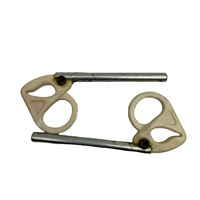 Guide de trame de pièce de rechange de métier à tisser circulaire en céramique pour le crochet de guide de fil de doigt d'insertion en métal de textile