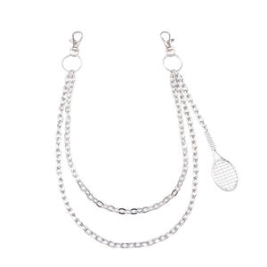 Hip Hop mode multi-couche chaîne taille chaîne femme mode Cool plume <span class=keywords><strong>raquette</strong></span> pendentif poche chaîne <span class=keywords><strong>pour</strong></span> <span class=keywords><strong>pantalon</strong></span> - Product Image 6