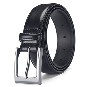 Cinturón de <span class=keywords><strong>piel</strong></span> de vaca auténtica con diseño de hebilla versátil al por mayor, cinturón de negocios informal para <span class=keywords><strong>hombre</strong></span> - Product Image 4