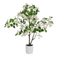 Arbre de fleur de bougainvillier artificiel de 100cm de haut Décoration d'arbre de fleur d'intérieur