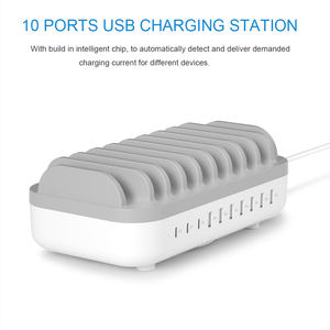 Station de charge <span class=keywords><strong>mobile</strong></span> rapide portative de 10 ports d'usb de type c de téléphone portable d'aéroport de dispositif multiple de CC pour le bureau - Product Image 4