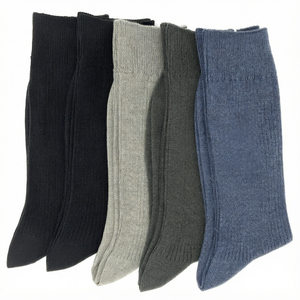 Calcetines de Tubo para Hombre, Color Sólido, Tejido de Mezcla de Algodón, Calcetines Largos Casuales para Otoño e Invierno, Trabajo y Uso Diario - Product Image 1