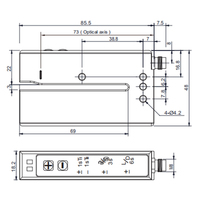 Sensor Deteksi Label Ultrasonik Tipe Slot Sense KUM08-0307P dengan Output PNP Seri KUM, Pemasangan Mudah