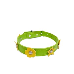 Colliers pour animaux de compagnie en cuir PU, petit collier floral pour chien, orné de bijoux multicolores pour chats et chiens, toutes saisons - Product Image 5