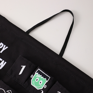 Décoration murale en toile pour fête d'Halloween, <span class=keywords><strong>calendrier</strong></span> <span class=keywords><strong>de</strong></span> <span class=keywords><strong>l</strong></span>'<span class=keywords><strong>Avent</strong></span> en tissu pour Halloween, compte à rebours effrayant <span class=keywords><strong>de</strong></span> 31 jours avec poches - Product Image 5