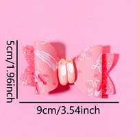 Barrettes à cheveux en cuir scintillant pour filles, 5 couleurs, motif chaussure de ballet, accessoires de danse pour enfants