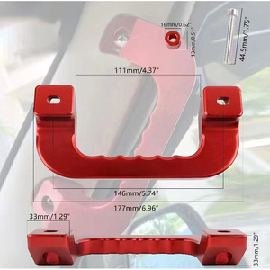 Nissan E26 NV350 <b>Door</b> <b>Handle</b> Aluminum Alloy Red Interior Front <b>Replacement</b> 1 Pair - Product Image 1