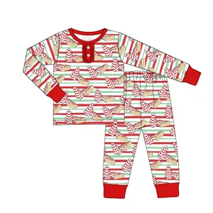 Ensemble de pyjamas de noël pour filles, en coton, à la mode