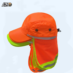 HBC verano trabajo al aire libre 2 estilos saneamiento trabajador reflectante sol sombrero cuello alta visibilidad reflectante seguridad gorras <span class=keywords><strong>de</strong></span> béisbol - Product Image 2