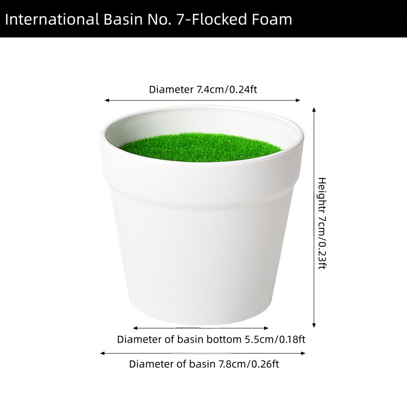 Petit pot de fleurs floqué mini trompette-blanc