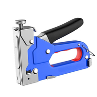Pistola de Grapas Manual de Alta Resistencia de 4 Vías para Tapicería, Marcos de Madera, Puertas, Herramientas de Acabado de Muebles, Pistolas de Clavos