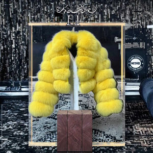 नकली फर शॉर्ट जैकेट महिला कोट थोक जिपर लैपल डिजाइन प्लग गर्म बाहर का - Product Image 3