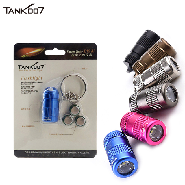 TANK007 E15 Ai Wholesale High Power LED Torch Aluminum EDC Flashlight Waterproof Mini Keychain Lanternas for Camping Work