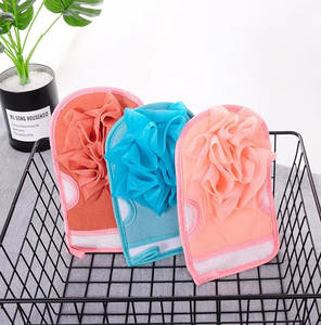 Gants de SPA écologiques 2-en-1 en éponge pour le corps et le visage, exfoliants et nettoyants, vente en gros - Product Image 1