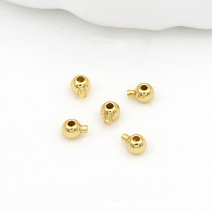 Round <b>Bracelet</b> Clasp 18K Gold Plated <b>Copper</b> DIY Jewelry Finding For <b>Bracelet</b> Making 11mm Flat End Cap Component - Product Image 5
