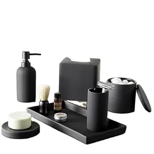 Современные Полимерные наборы для ванной оптом, аксессуары для ванной комнаты в отеле