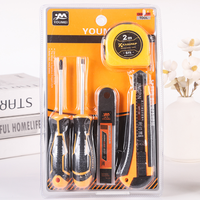 Ensemble d'outils à main A9825 – Comprend tournevis, couteau, ruban adhésif – Emballage blister, usage quotidien, 1 dollar, outils de quincaillerie, outils à main de quincaillerie