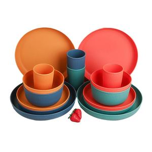 Ensemble de vaisselle promotionnel, assiettes, tasses et bols, vaisselle en paille de blé pour les entreprises - Product Image 5