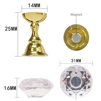 Support d'affichage magnétique argenté pour nail art, outil de pratique de manucure
