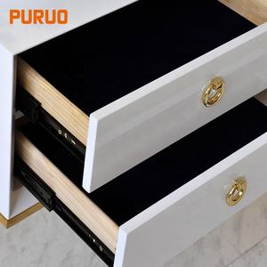 Schlafzimmer Zwei Schubladen schwarz Holz Nachttisch Nachttisch - Product Image 5