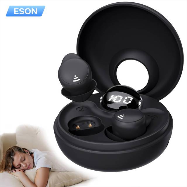 ESON Invisible In-Ear Sleep Headphones for V5.3 IPX3 Waterproof Comfortable Noise Blocking Earbuds for Side Sleepers