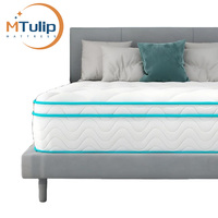 Matelas double double king size rouleau dans une boîte matelas en mousse à mémoire de forme en gel matelas à ressorts ensachés en latex de marque personnalisée