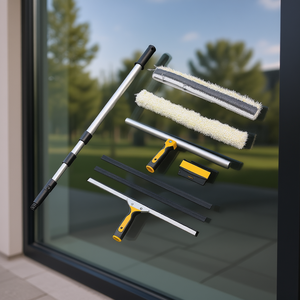 Vermop Window Cleaning Set 8 Piece Top Lock <b>Squeegee</b> Kit For Glass Surfaces - Product Image 3