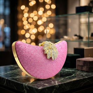 Bolsos de Noche para Mujer, Carteras Pequeñas con Lentejuelas Brillantes, Bolsos de Mano con Asa Superior y Flores de Diamantes de Imitación, Bolsos de Fiesta Impermeables - Product Image 1