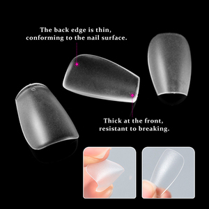 Ongles artificiels en gel transparents, courts, longs, forme cercueil, pour manucure complète, extension d'ongles DIY, pour salon et nail art - Product Image 3